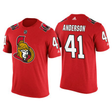 Ottawa Senators Red Craig Anderson #41 2018 Adidas New Season Shirsey T-shirt