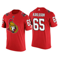 Ottawa Senators Red Erik Karlsson #65 2018 Adidas New Season Shirsey T-shirt