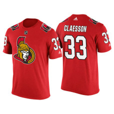 Ottawa Senators Red Fredrik Claesson #33 2018 Adidas New Season Shirsey T-shirt