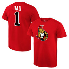 Ottawa Senators Red Number One Dad T-Shirt