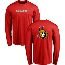 Ottawa Senators Red Team Mark Long Sleeve T-shirt