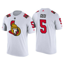 Ottawa Senators White Cody Ceci #5 2018 Adidas New Season Shirsey T-shirt