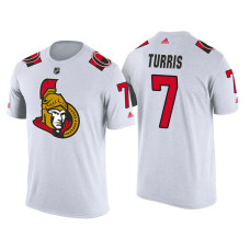 Ottawa Senators White Kyle Turris #7 2018 Adidas New Season Shirsey T-shirt