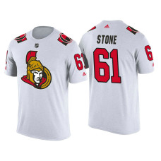 Ottawa Senators White Mark Stone #61 2018 Adidas New Season Shirsey T-shirt