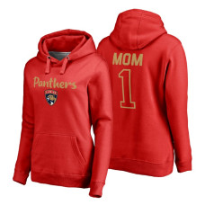 Florida Panthers 2018 Fanatics Mother's Day Number 1 Mom Pullover Hoodie Red