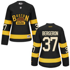 Women's Bruins #37 Patrice Bergeron Black Premier Alternate Jersey