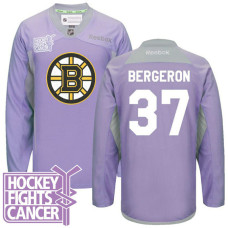 Patrice Bergeron Boston Bruins #37 Purple Hockey Fights Cancer Jersey