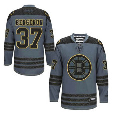 Boston Bruins Patrice Bergeron #37 Charcoal Cross Check Fashion Jersey