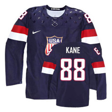 Women's USA Team Patrick Kane #88 Navy Blue Away Premier Olympic Jersey