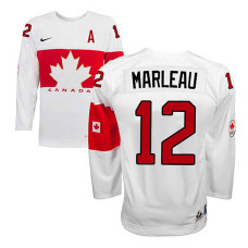 Canada Team Patrick Marleau #12 White Home Premier Olympic Jersey