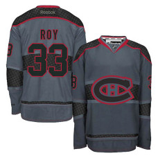 Montreal Canadiens Patrick Roy #33 Charcoal Cross Check Fashion Jersey