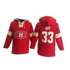 Montreal Canadiens Patrick Roy #33 Red Pullover Hoodie