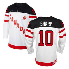 Canada Team Patrick Sharp #10 White 100th Anniversary Premier Olympic Jersey