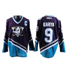 Anaheim Ducks Paul Kariya #9 Purple/Turquoise Throwback Jersey