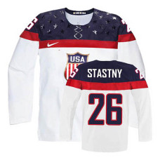 Women's USA Team Paul Stastny #26 White Home Premier Olympic Jersey