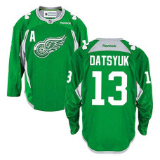 Detroit Red Wings Pavel Datsyuk #13 Green Practice Jersey