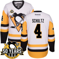 Pittsburgh Penguins #4 Justin Schultz White Hockey Away Premier Jersey