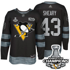 Pittsburgh Penguins #43 Conor Sheary Black 2017 Stanley Cup Champions 100th Classic Limited Fashion Jersey