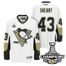 Pittsburgh Penguins #43 Conor Sheary White Stanley Cup Champions Away Throwback Jersey