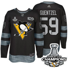 Pittsburgh Penguins #59 Jake Guentzel Black 2017 Stanley Cup Champions 100th Classic Limited Fashion Jersey