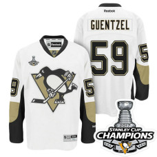 Pittsburgh Penguins #59 Jake Guentzel White Stanley Cup Champions Away Throwback Jersey