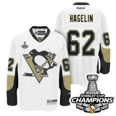 Pittsburgh Penguins #62 Carl Hagelin White Stanley Cup Champions Away Throwback Jersey