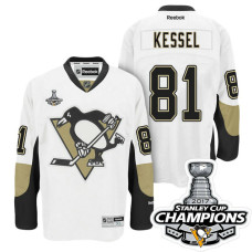 Pittsburgh Penguins #81 Phil Kessel White Stanley Cup Champions Away Throwback Jersey