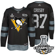 Pittsburgh Penguins #87 Sidney Crosby Black 2017 Stanley Cup Champions 100th Classic Limited Fashion Jersey