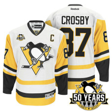 Pittsburgh Penguins Sidney Crosby #87 White 2016-17 New Season Away Premier Jersey