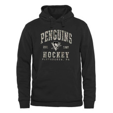 Pittsburgh Penguins Black Camo Stack Fleece Pullover Hoodie