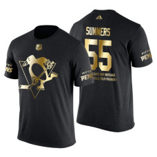 Pittsburgh Penguins Chris Summers Gold Limited with Message T-Shirt Black