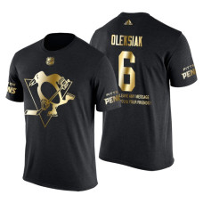 Pittsburgh Penguins Jamie Oleksiak Gold Limited with Message T-Shirt Black