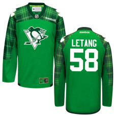 Pittsburgh Penguins Kris Letang #58 Green St. Patrick's Day Jersey