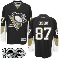 Pittsburgh Penguins #87 Sidney Crosby Black 100 Greatest Player Jersey