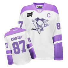 Women's Pittsburgh Penguins Sidney Crosby #87 White/Purple Jersey