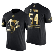 Pittsburgh Penguins Thomas Di Pauli Gold Limited with Message T-Shirt Black