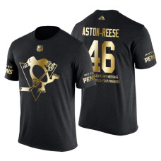 Pittsburgh Penguins Zach Aston-Reese Gold Limited with Message T-Shirt Black