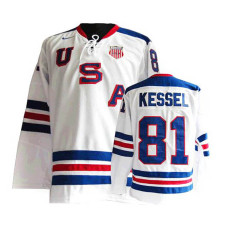 USA Team Phil Kessel #81 White Premier Olympic Jersey