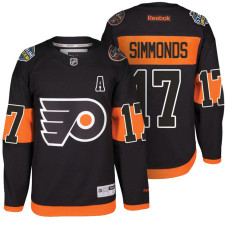 Philadelphia Flyers #17 Wayne Simmonds Black 2017 Stadium Series Premier Jersey