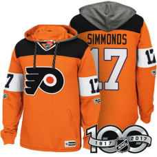 Philadelphia Flyers #17 Wayne Simmonds Orange Anniversary Classic Patch Hoodie