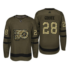 Philadelphia Flyers #28 Claude Giroux Camo Salute To Service Jersey