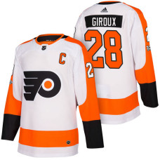 Philadelphia Flyers #28 Claude Giroux White 2018 Season Authentic Team Away Jersey