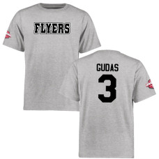 Philadelphia Flyers Radko Gudas #3 Gray Short Sleeve T-Shirt