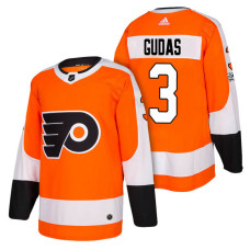 Philadelphia Flyers #3 Radko Gudas Orange 2018 New Season Authentic Team Home Jersey