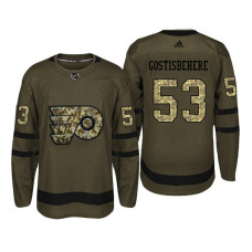 Philadelphia Flyers #53 Shayne Gostisbehere Camo Salute To Service Jersey