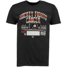 Philadelphia Flyers Charcoal Hockey Fights Cancer Old Time Throwback T-shirt