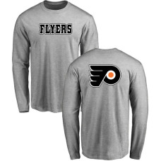 Philadelphia Flyers Gray Team Mark Long Sleeve T-shirt