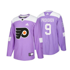 Philadelphia Flyers #9 Ivan Provorov Purple 2018 Adidas Authentic Hockey Fights Cancer Jersey