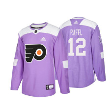 Philadelphia Flyers #12 Michael Raffl Purple 2018 Adidas Authentic Hockey Fights Cancer Jersey