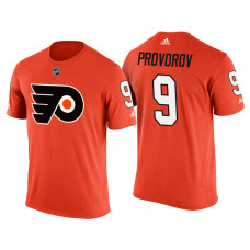 Philadelphia Flyers Orange Ivan Provorov #9 2018 Adidas New Season Shirsey T-shirt